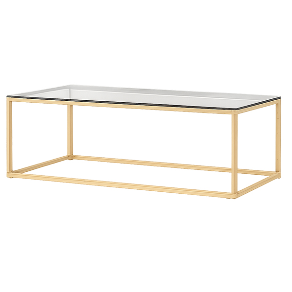 Журнальный стол Cube Long с прозрачной столешницей