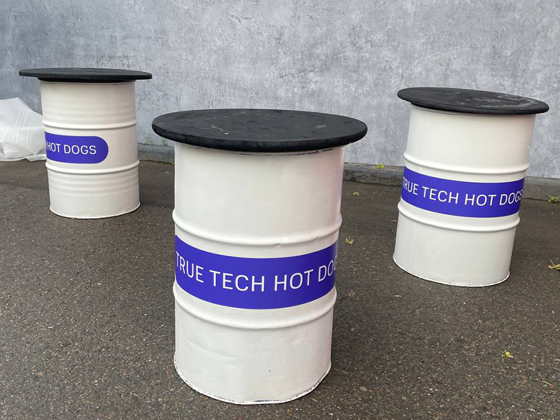 Стол Бочка белая