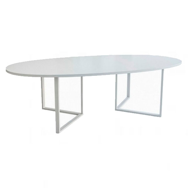 Банкетный стол Affari белый с белыми ножками