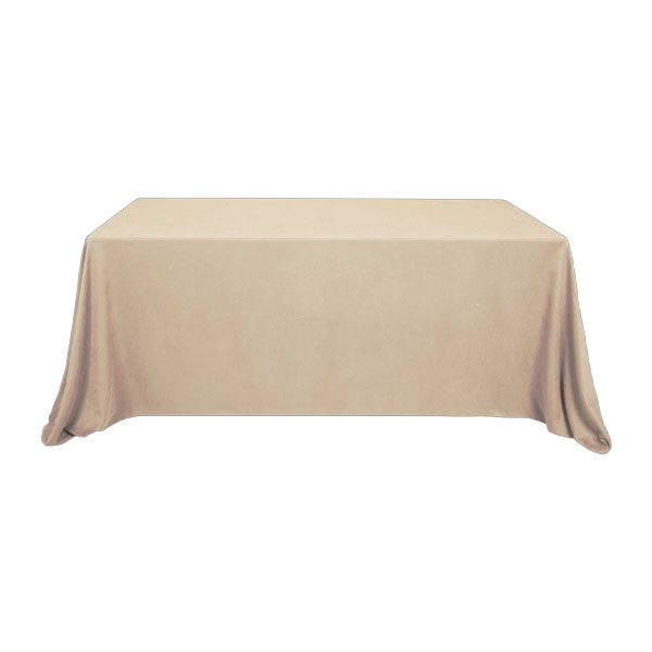 Бархатная прямоугольная скатерть Бежевая