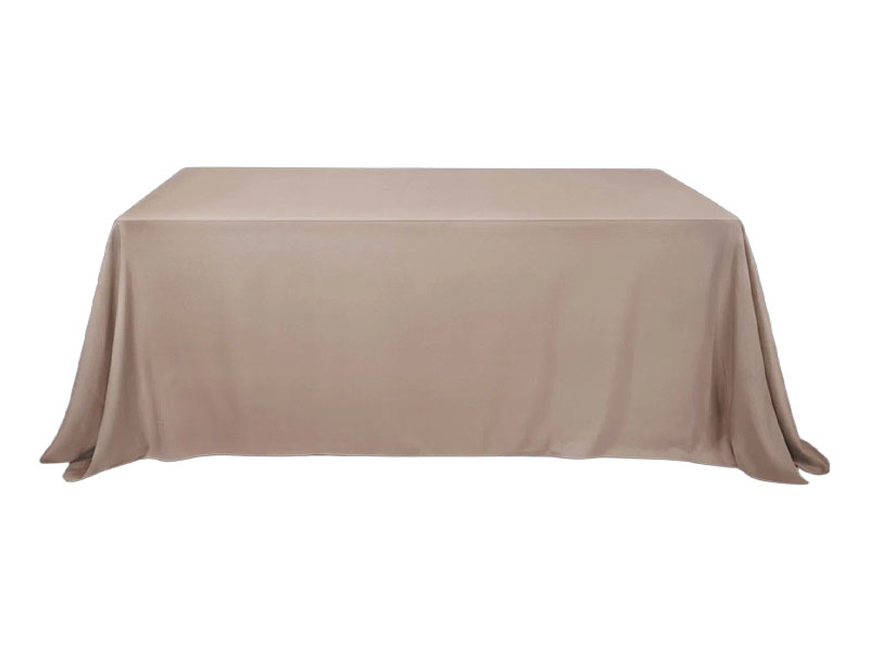Бархатная прямоугольная скатерть Капучино