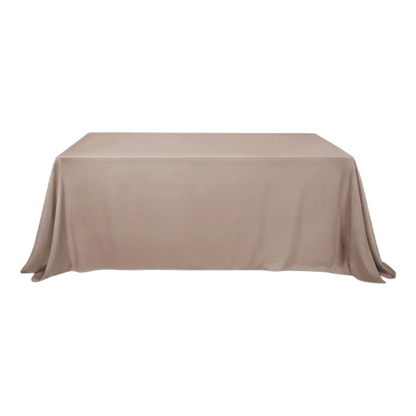 Бархатная прямоугольная скатерть Капучино