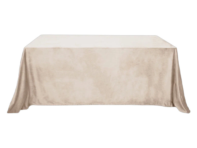 Бархатная прямоугольная скатерть Кокосовый Раф