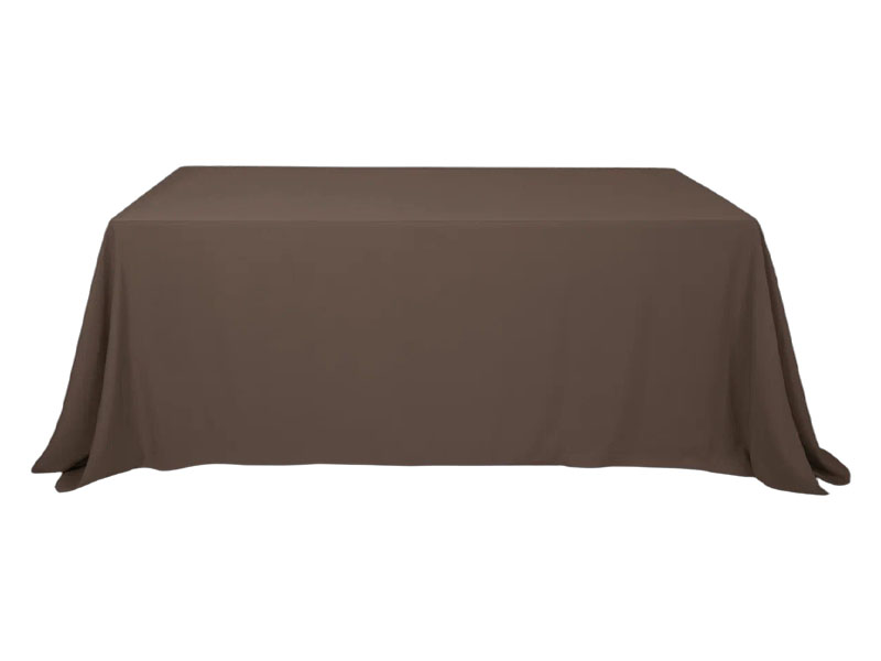 Бархатная прямоугольная скатерть Темный шоколад