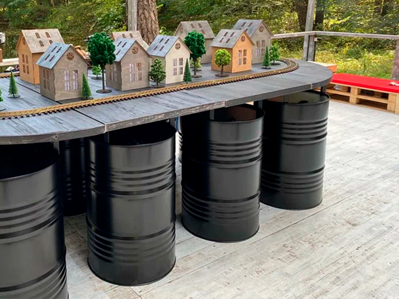 Барная стойка Лофт на бочках