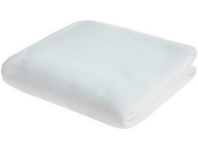 Флисовый плед белый