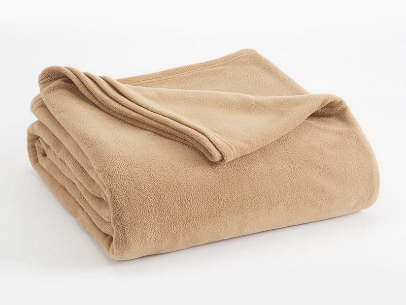 Флисовый плед бежевый