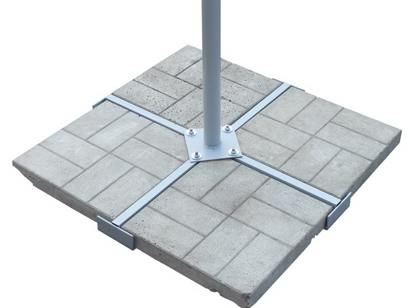 Стол бочка с зонтом черная