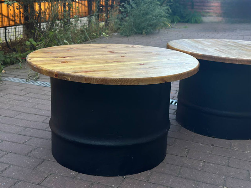 Стол бочка Журнальный черный