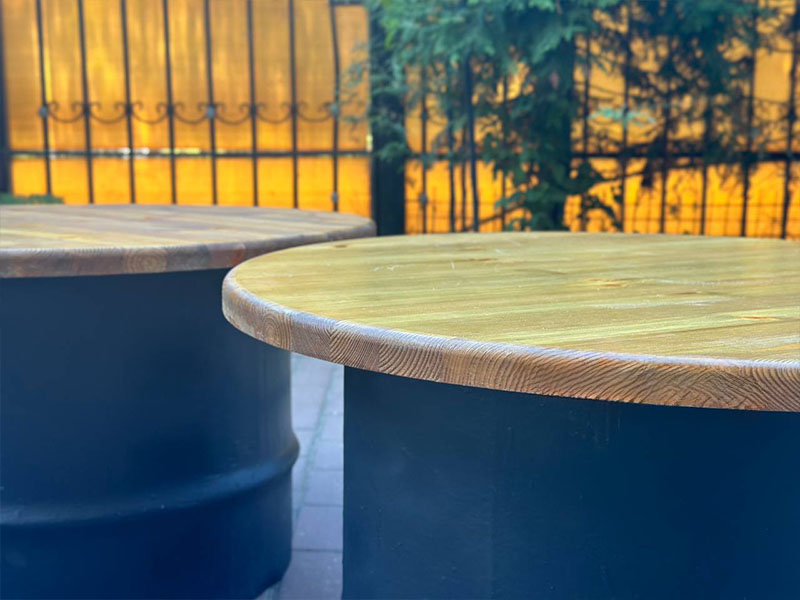 Стол бочка Журнальный черный