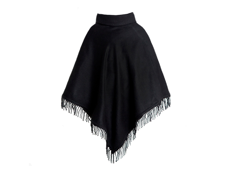 Пончо чёрное