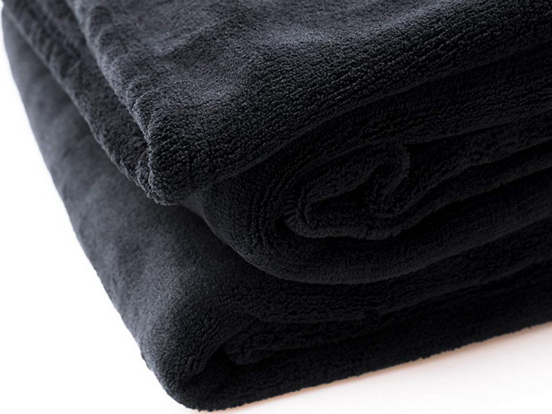 Флисовый плед черный