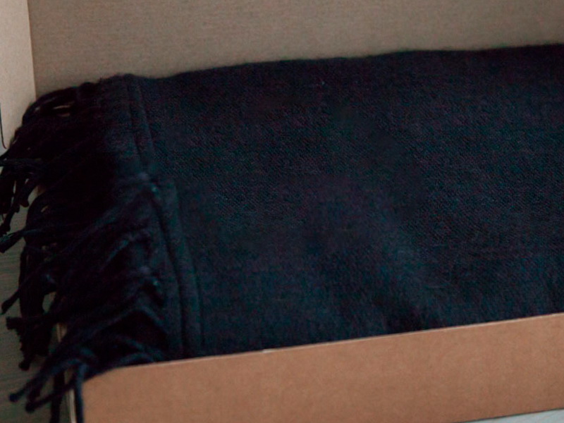 Флисовый плед черный