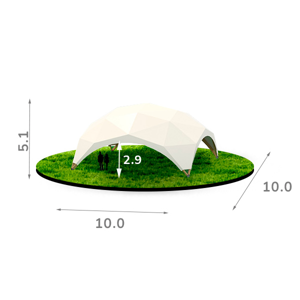 Деревянный шатер 10x10