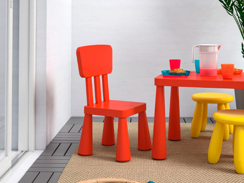 Детский стульчик Mammut красный