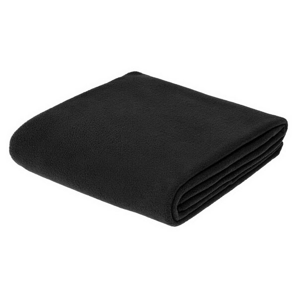 Флисовый плед черный