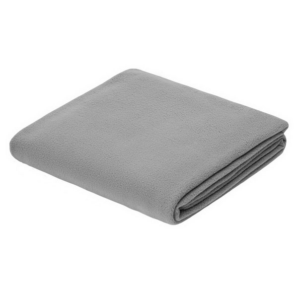 Флисовый плед серый