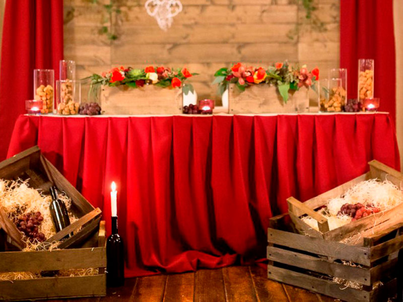 Фуршетная юбка 5,6м бордовая