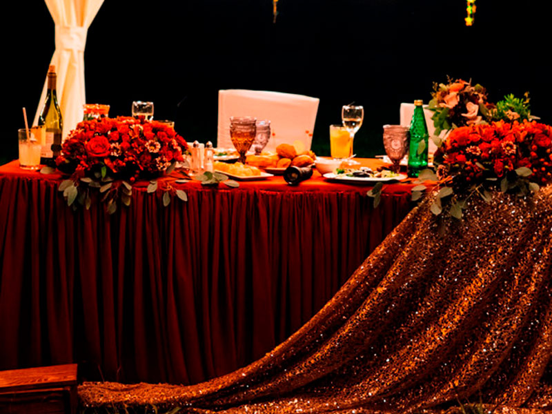 Фуршетная юбка 5,6м бордовая