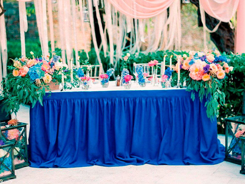 Фуршетная юбка 5,6м синяя