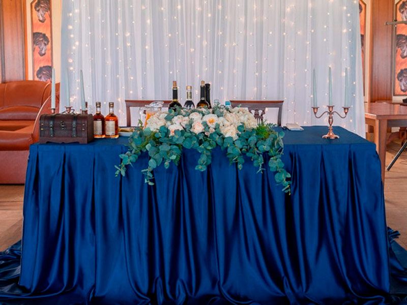 Фуршетная юбка 5,6м синяя