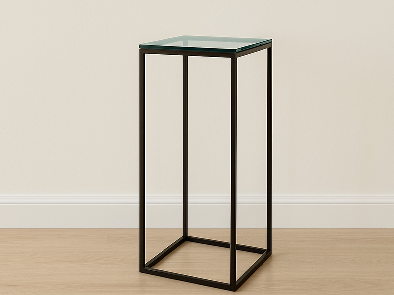 Коктейльный стол High Cube стеклянный чёрный