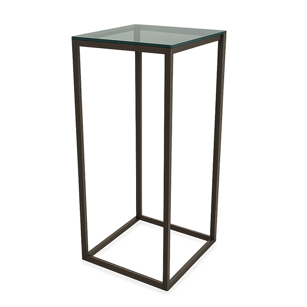 Коктейльный стол High Cube стеклянный чёрный