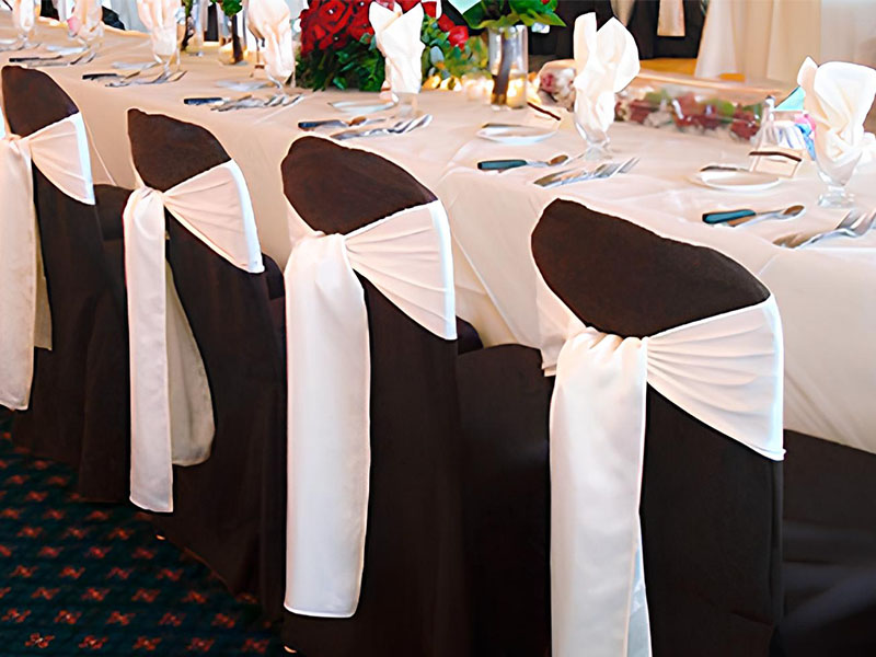 Чехол для стула коричневый (стрейч)