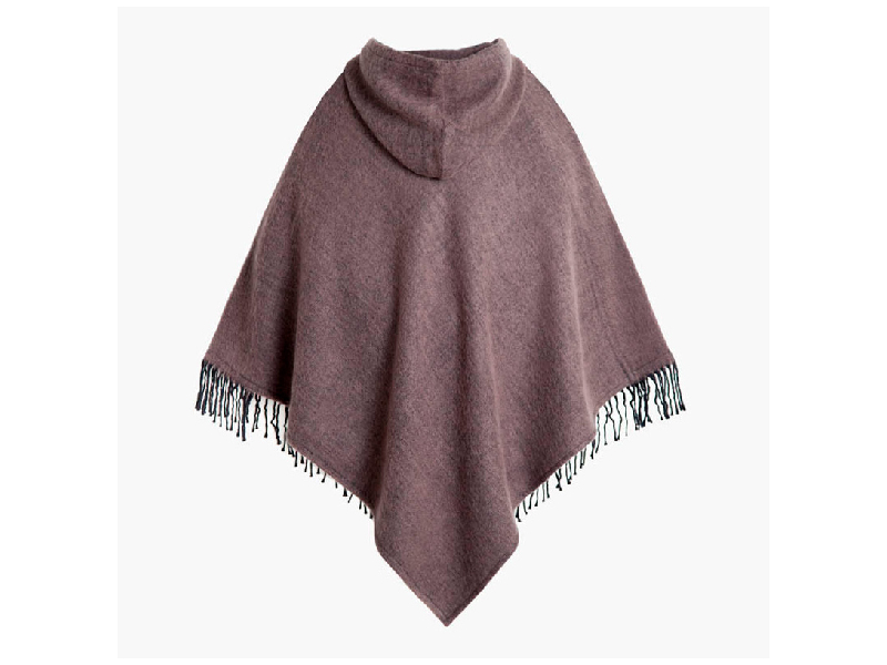 Пончо коричнево-красное