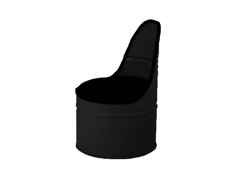 Кресло-бочка чёрное