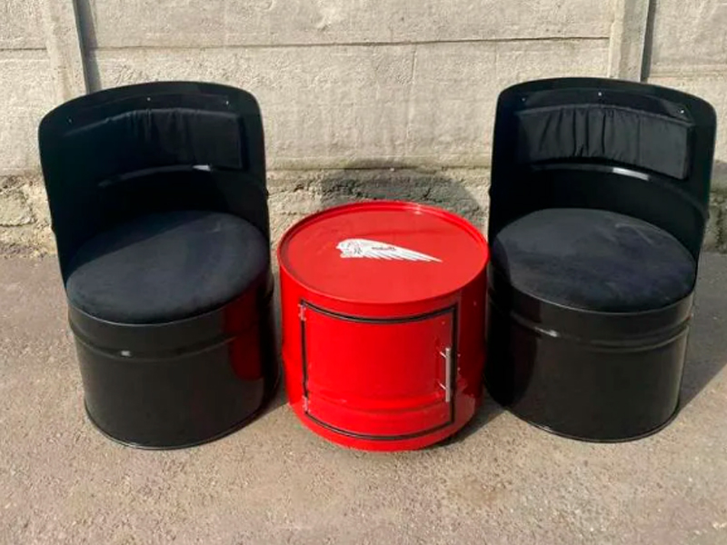 Кресло-бочка чёрное