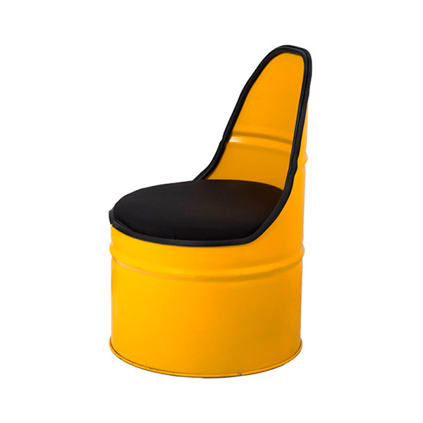 Кресло-бочка жёлтое