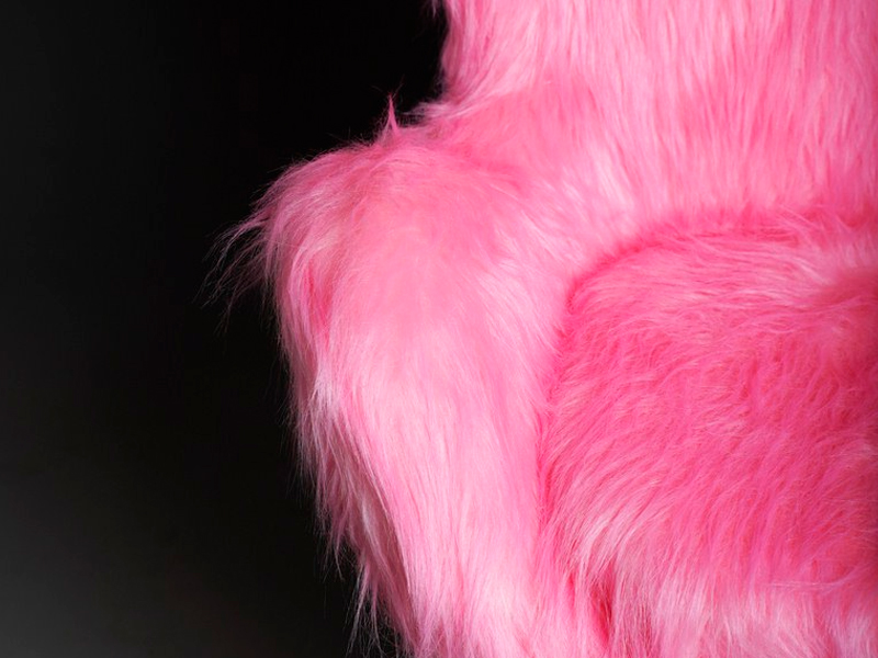 Кресло Egg Chair Shaggy Pink