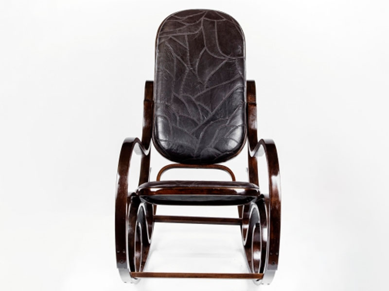 Кресло-качалка из экокожи