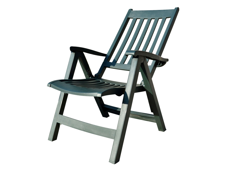 Кресло-шезлонг зелёное