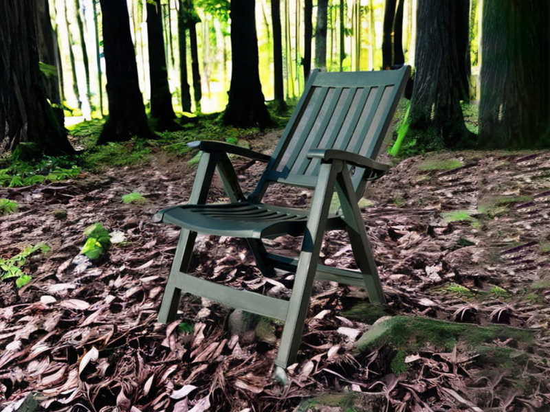 Кресло-шезлонг зелёное