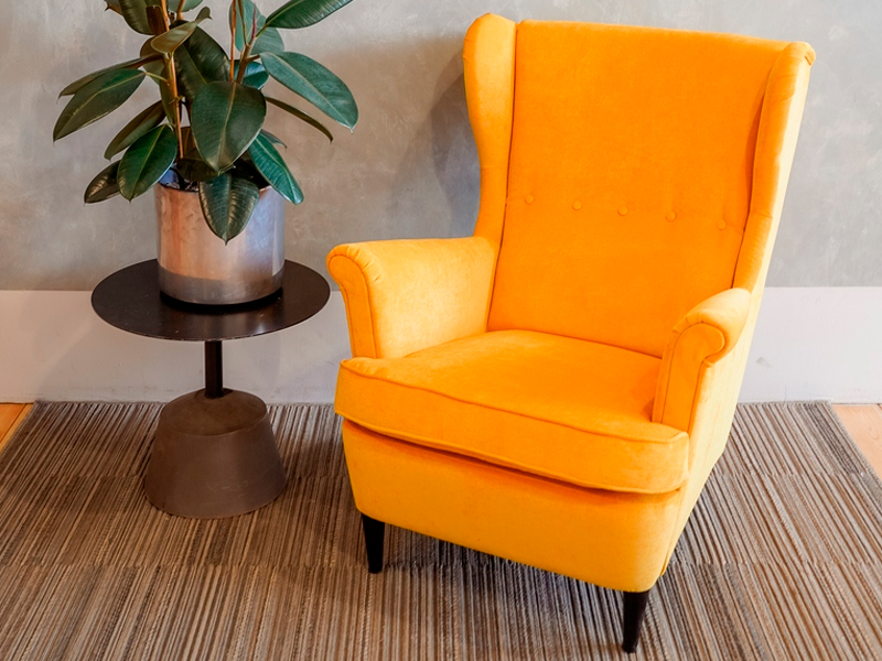 Кресло Страндмон жёлтое