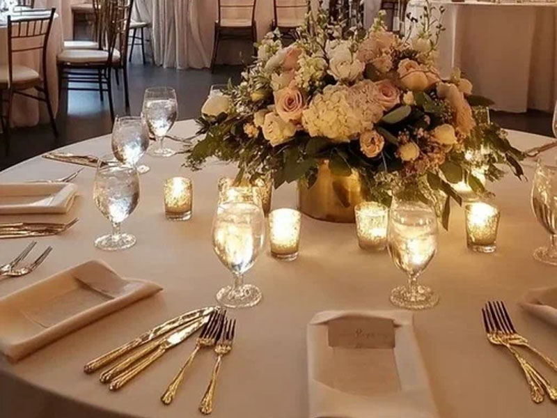 Круглая бархатная скатерть диаметром 3,2м Бежевая