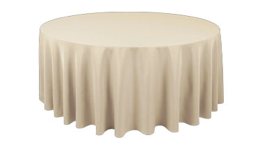 Круглая бархатная скатерть диаметром 3,2м Бежевая
