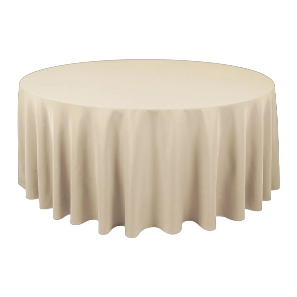 Круглая бархатная скатерть диаметром 3,2м Бежевая