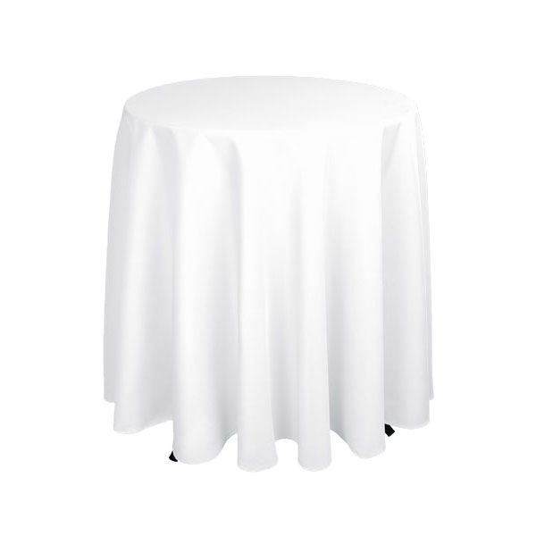 Круглая белая скатерть диаметром 2,6м