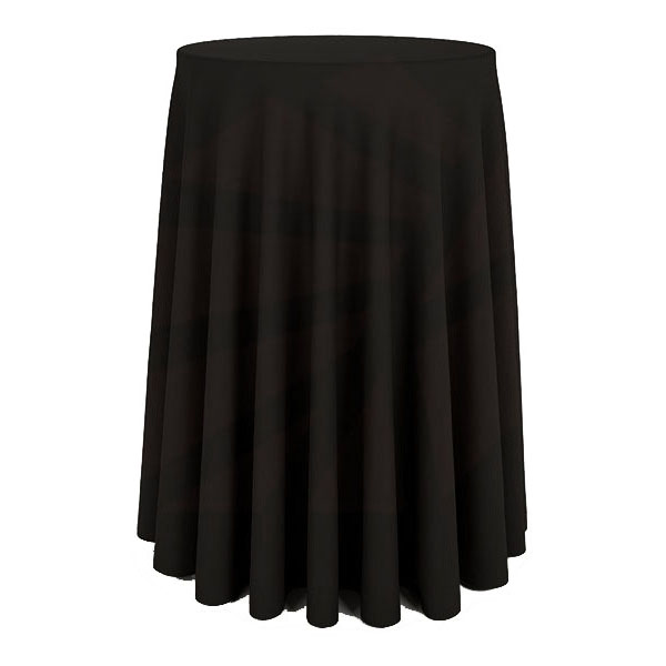 Круглая черная скатерть диаметром 2,6м