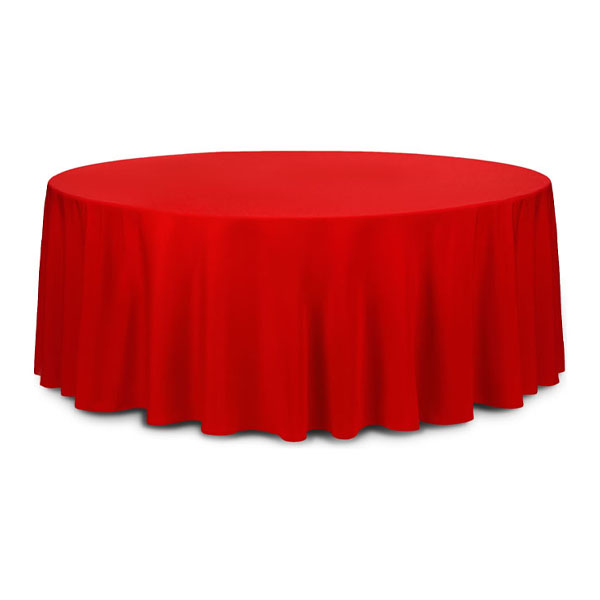 Круглая красная скатерть диаметром 3,2м