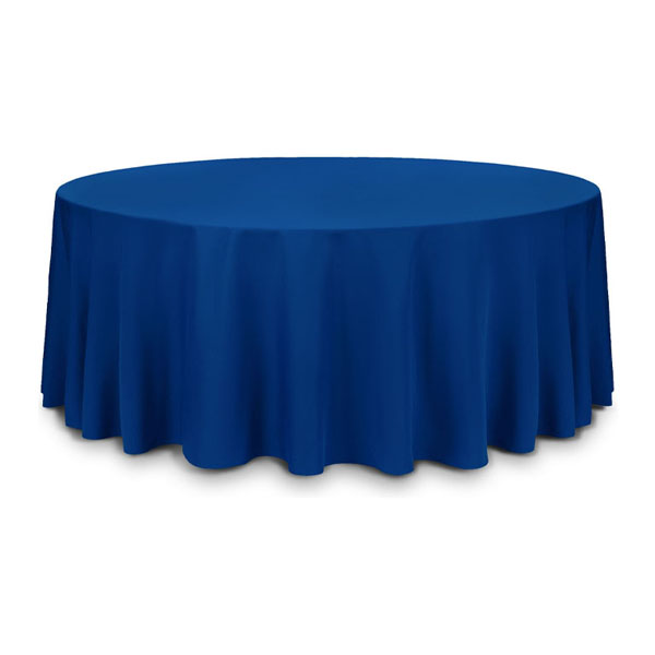 Круглая васильковая скатерть диаметром 3,2м