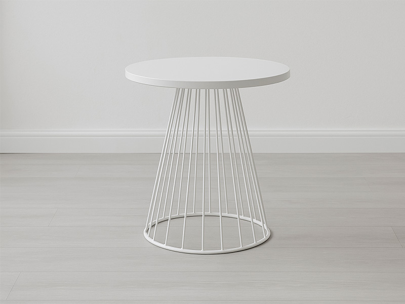 Круглый журнальный столик Cage белый