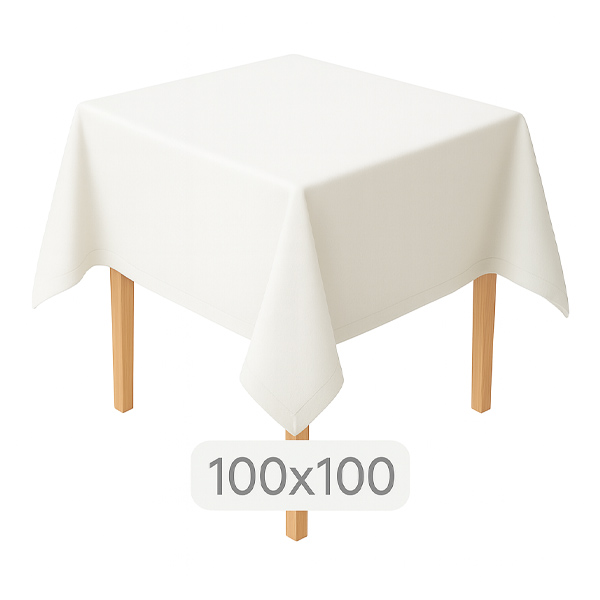 Скатерть квадратная 100х100см белая
