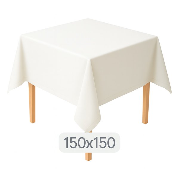 Скатерть квадратная 150х150см белая