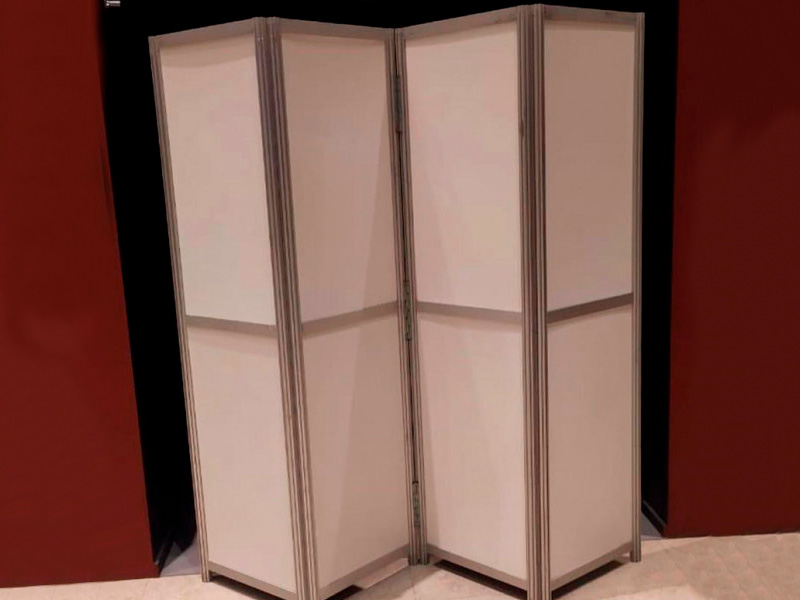 Металлическая ширма белая