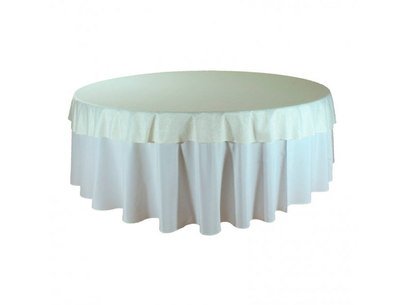 Наперон для круглого стола бежевый «Жаккард» 2,2м