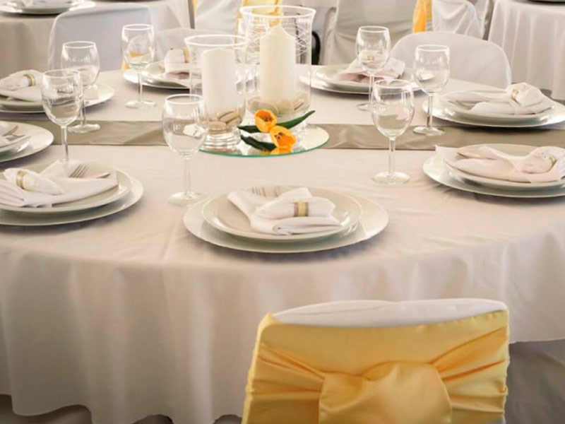 Наперон для круглого стола бежевый «Жаккард» 2,2м